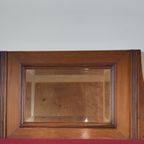 Facet Spiegel In Warm Houten Frame Met Prachtig Houtsnijwerk thumbnail 4
