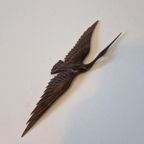 Vintage Teakhouten Wandvogel thumbnail 3