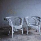 3 Seater +2X1Seater White Rotan Club Chairs thumbnail 15