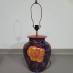 Hand - Turned Ceramic / Glazed Vase Lamp Holders 70s ( Most Likely French ) Height / Vase 40 Cm D thumbnail 7