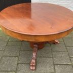 Antiek Mahonie Eettafel Op Driepoot thumbnail 4