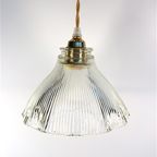 Vintage Glazen Lampenkap Holophane Glas thumbnail 2