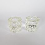 Scandinavisch Design - Geometrisch Patroon - Kandelaars (2) - Glas - 60'S thumbnail 7