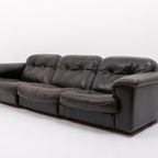 De Sede Ds 101 Black Leather Lounge Sofa, 1970’s thumbnail 2