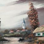 Antiek, Klassiek, Landelijk, Brocante Schilderij Op Canvas. thumbnail 11