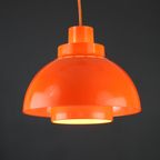 Iconische Oranje Plastic Space Age Lamp Van Nordisk Solar Compagny Ontworpen Door K. Kewo *** Jar thumbnail 4
