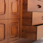Vintage Brutalist Teak Houten Dressoir Jaren 60 thumbnail 5