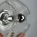 1 Of 4 Waved Glass And Chrome Peill & Putzler Futura Pendant Light, 1970 Medium thumbnail 11