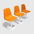 Vintage Seventies Kuipstoel, Eetkamerstoel - Oranje thumbnail 10
