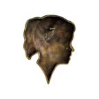 Jong Meisje Messing Vintage Wanddecoratie Plaque Sculptuur  17Cm thumbnail 6
