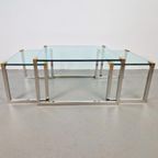 3 X Regency Peter Ghyczy Salontafel Bijzettafel T53 Messing thumbnail 6