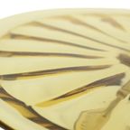 Art Deco Amber Taartschotel Gebak Schaal Depression Glass thumbnail 4