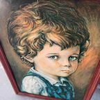 Vintage Print Jaren 70 Huilende Jongen Kind thumbnail 8