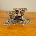 Vintage Messing Art Nouveau Kandelaar Kaarsenhouder thumbnail 6