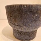 Vintage Bloempot Blauwe Keramieke Pot Jaren 70 thumbnail 5