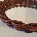 70's Vintage Spiegel Rotan Spiegel Ronde Retro Spiegel thumbnail 5