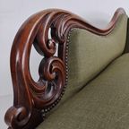 Antieke Engelse Victoriaanse Chaise Lounge - Gemaakt Van Mahonie, Prachtig Gestoffeerd thumbnail 6