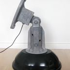 Vintage Zwart Emaille Frans Industriële Lamp thumbnail 3