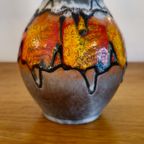Vintage Vaas Vaasje Carstens Tönnieshof West Germany Oranje thumbnail 11