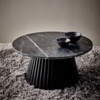 Salontafel Zwart Marmer - Mary - Dia 70 X H 2 (3,2) Cm - Edgar - Poot - Zwart thumbnail 2