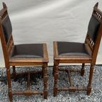 2 Handgemaakte Henry Ii Franse Stoels, Circa 1880 thumbnail 6