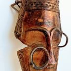 Set Antiek West Afrika Etnische Altaar Maskers thumbnail 13