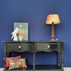 Brocante Vintage Landelijke Eikenhouten Witte Eettafel Tafel thumbnail 22