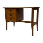 Vintage Bureau Jaren 60 Compacte Werkplek Teak Design thumbnail 8