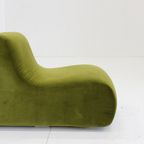 Vintage Groen Velours Fauteuil Italië , 1970S thumbnail 10