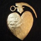 Lovegrenade 23kt Goud Verguld Kunstwerk In Lijst Popart Collectie thumbnail 2