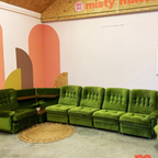 Super Gave Groen Fluwelen Vintage Elemenentenbank thumbnail 9