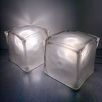 Set Vintage IKEA Iviken ‘melting Ice Cube’ Tafellampen thumbnail 2