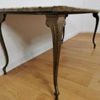 Vintage Hollywood Regency Salontafel, Koffietafel Met Marmer Blad 1505 thumbnail 17