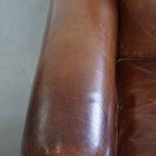 Stijlvolle Rundleren Fauteuil/ Armchair Met Mooie Ronde Vormen En Een Tijdloze Uitstraling thumbnail 7