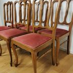 Brocante Queen Ann Eettafelstoelen, Stoelen Set Prijs 6 Stuks thumbnail 4