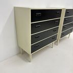 Set Of 2 Chest Of Drawers Black And White , 1970S thumbnail 17