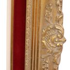 Vintage Vergulde Lijst Barok Stijl Rood Fluweel Klassiek 76x56cm thumbnail 11