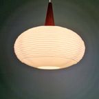Ophanging In Witte Opaline En Teakhout, Scandinavische Stijl thumbnail 10