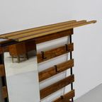 Vintage Garderobe, Kapstok, Spiegel - Hout, Jaren '60 thumbnail 5