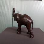 Grote Zeer Decoratieve Leren Olifant thumbnail 5