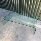 Vintage Glazen Xl Salontafel, Fiam Stijl 'Waterfall' thumbnail 2