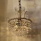 Vintage Bloemen Bloemetjes Kroonluchter Hanglamp Kristal thumbnail 4