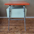 Superleuk Retro Frans Bureau Jaren 70 Vintage Oranje thumbnail 5