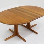 Vintage Deense Ronde Uitschuifbare Eettafel Tafel Massief Teak thumbnail 2