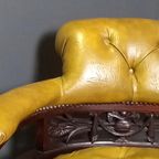 Antiek Leren Victoriaans Chesterfield Leesbankje thumbnail 12