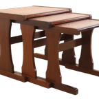 Vintage Set Nesting Tables Mimiset Tafeltjes 'birstall' thumbnail 9