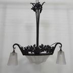 Art Deco Hanglamp Muller Freres Luneville Jaren 30 thumbnail 14