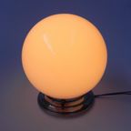 Art Deco Plafondlamp Met Ronde Glazen Bol thumbnail 5