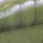 Stijlvolle, Engelse Groene Rund Lederen Ruime 2.5 Zits Chesterfield Bank thumbnail 15