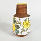 Fratelli Fanciullacci - Sgraffito Vaas - Terracotta - Bloemen - Italie - 1960'S thumbnail 3